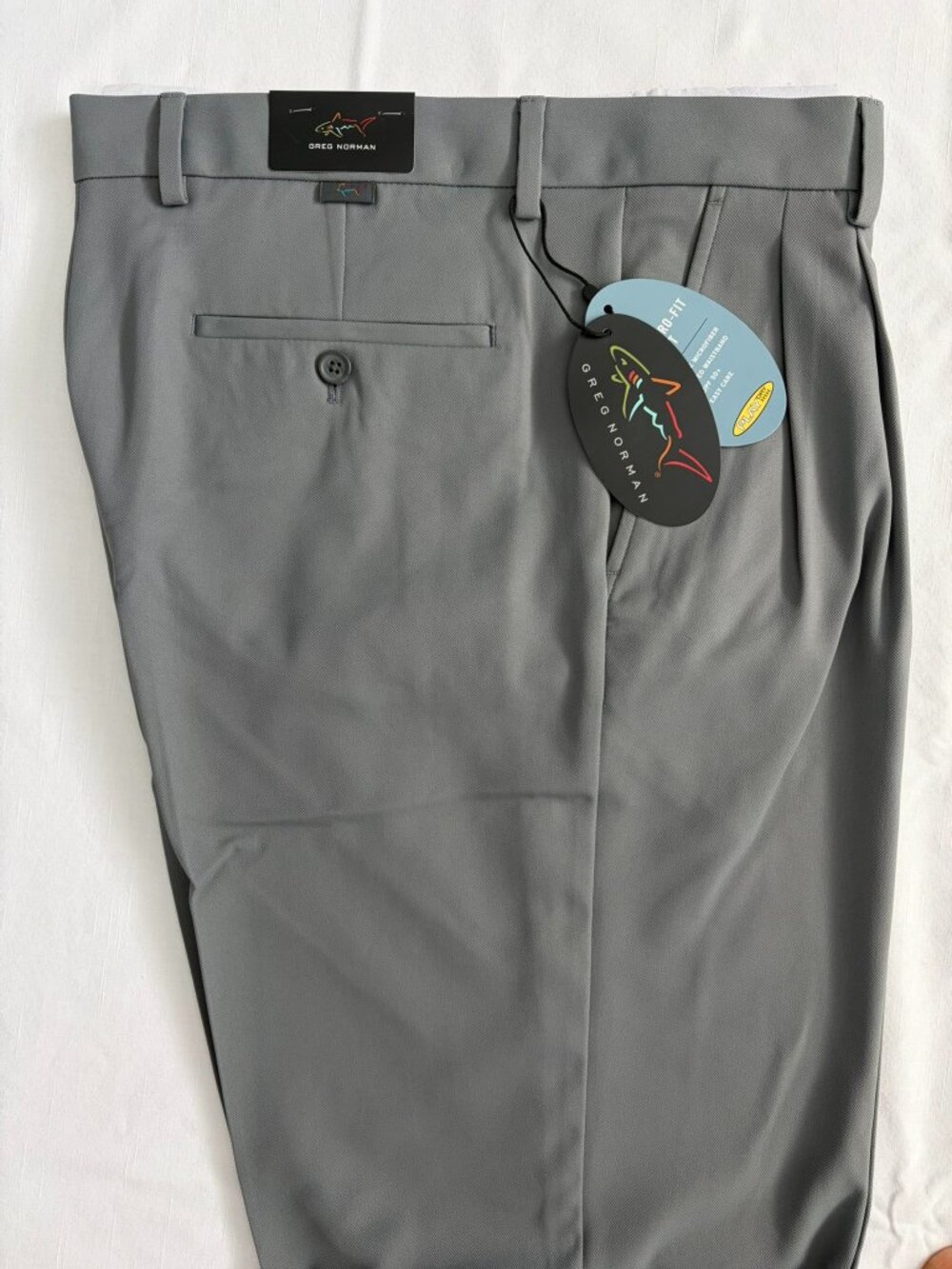 Greg Norman Grey Golf Classic Pro-Fit Pants - 35/32